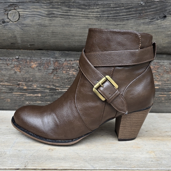 Nine West Dont Do It, Boho-chic, Vegan Leather, Block Heel, Comfort Bootie 8M - Picture 14 of 15